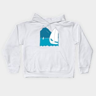 sailing and paragliding Kids Hoodie